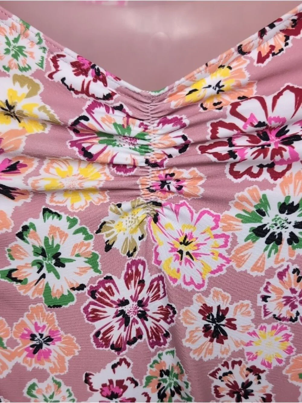 Tanya Taylor Coraline Pink Floral Knot One Piece Swimsuit Womens Size Small